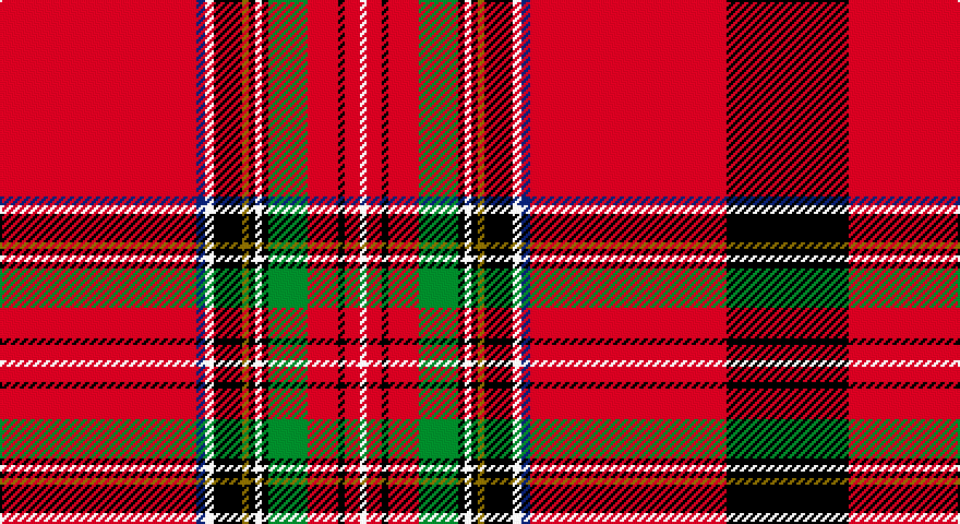 R/90 DB4 W4 K13 Y3 K3 W3 K3 G18 R14 K3 R7 W3 R7 K3 R14 G18 K3 W3 K3 Y3 K13 W4 DB4 R90 K/56 tartan