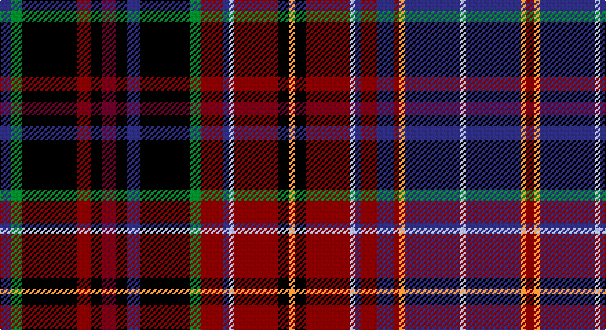DB/8 G8 K40 R10 K8 DR10 K8 DB10 K36 G8 R16 DB4 LB4 R32 K8 LO4 K8 R32 LB4 DB4 R12 DB12 R4 LO4 DB40 LB4 DB40 LO4 R/6 tartan