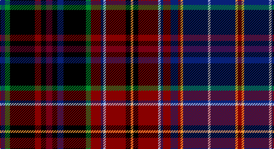 DB/8 G8 K40 R10 K8 DR10 K8 DB10 K36 G8 R16 DB4 LB4 R32 K8 LO4 K8 R32 LB4 DB4 R12 DB12 R4 LO4 DB40 LB4 DB40 LO4 R/6 tartan