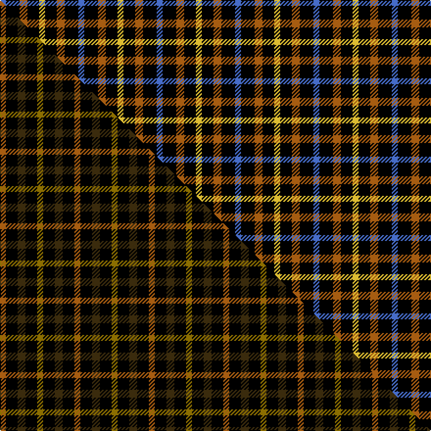 this sett (top) woven against the master sett (bottom)