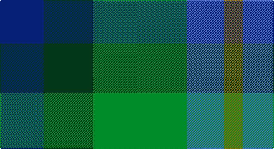 DB/70 DG80 G150 B60 Y/30 tartan