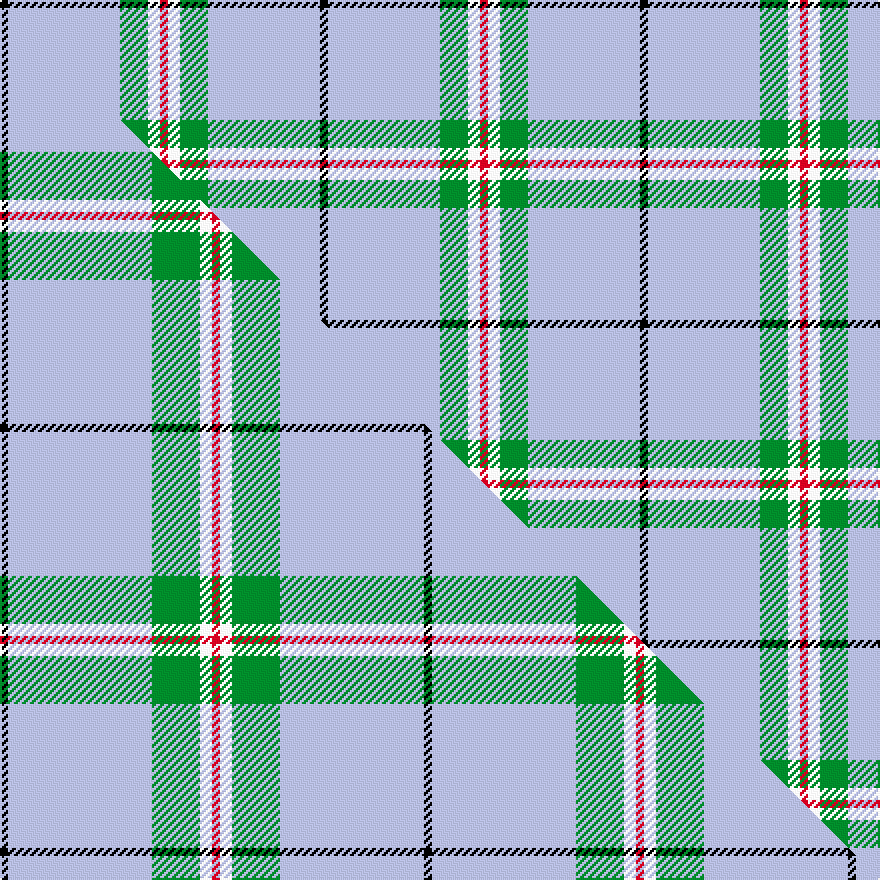 this sett (top) woven against the master sett (bottom)