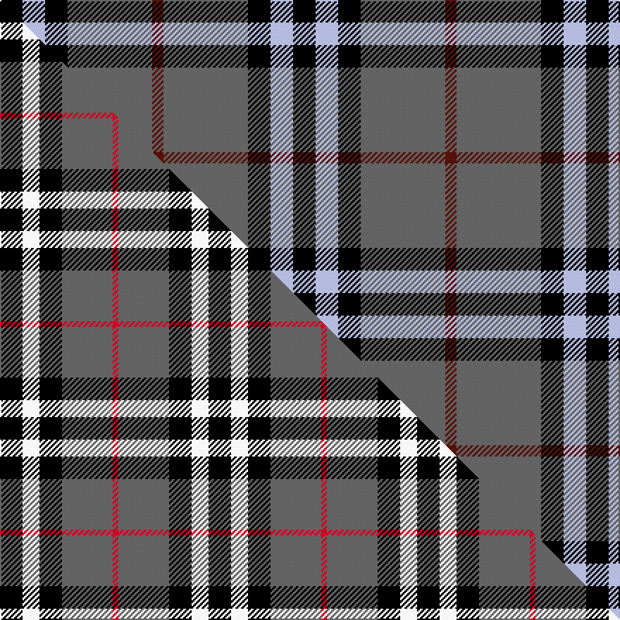 this sett (top) woven against the master sett (bottom)