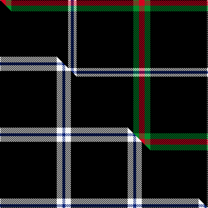 this sett (top) woven against the master sett (bottom)