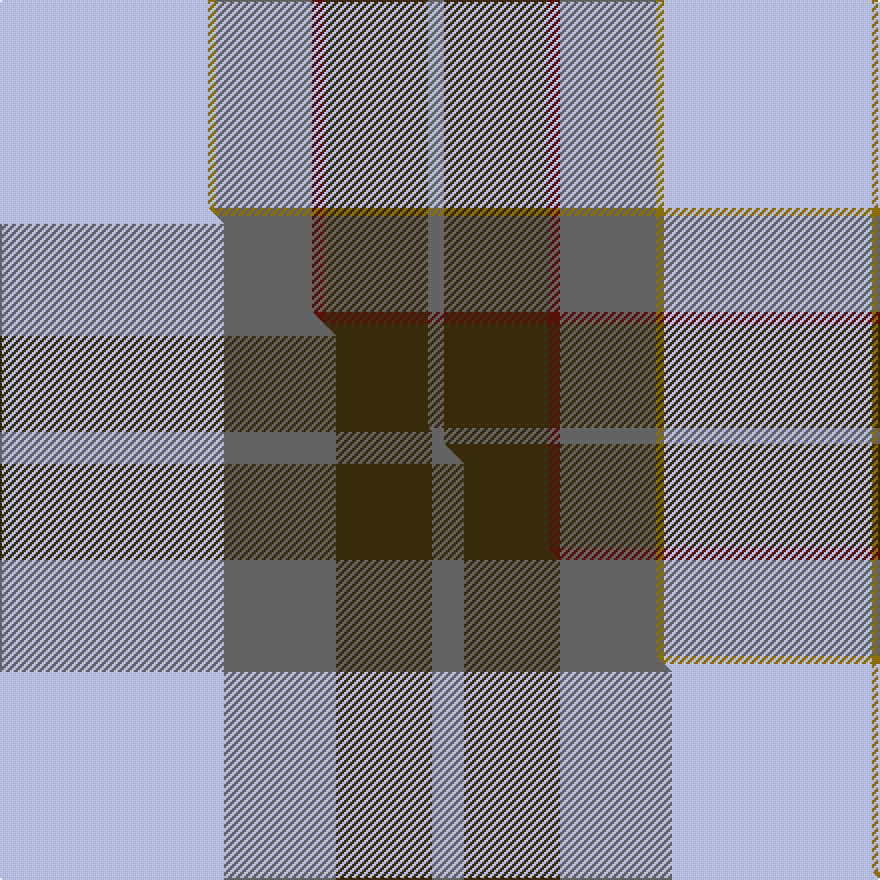 this sett (top) woven against the master sett (bottom)