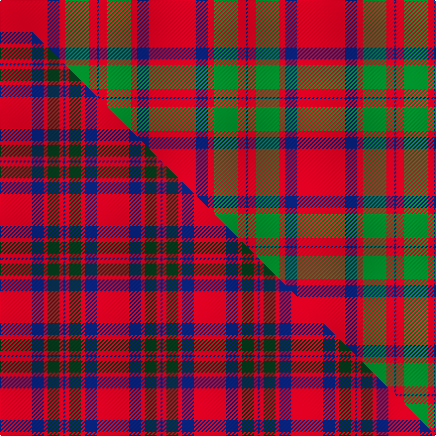 this sett (top) woven against the master sett (bottom)