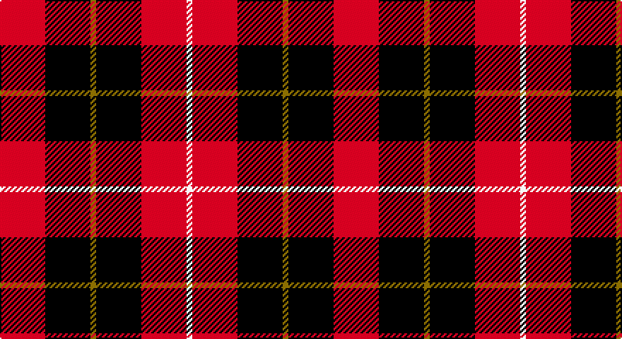 R/32 K32 Y4 K32 R32 W/4 tartan