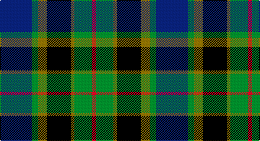 DB/54 G10 Y16 K40 Y6 G30 R/6 tartan
