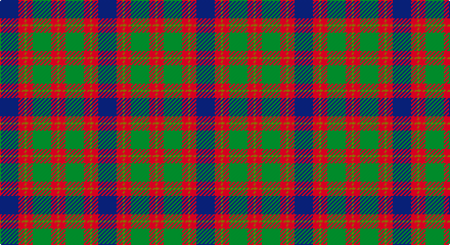 DB/18 R6 Y2 R6 G18 R6 Y/2 tartan