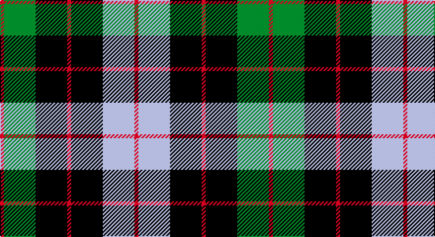 R/4 G32 K32 R4 K32 LB32 R/4 tartan