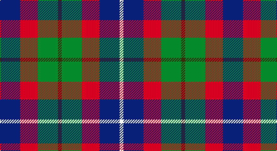 DB/32 R28 G32 DY6 G32 R28 DB32 W/6 tartan