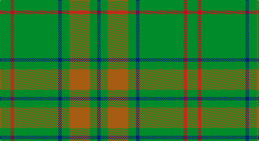 G/18 R6 G75 DB6 G13 O35 G12 DB/6 tartan