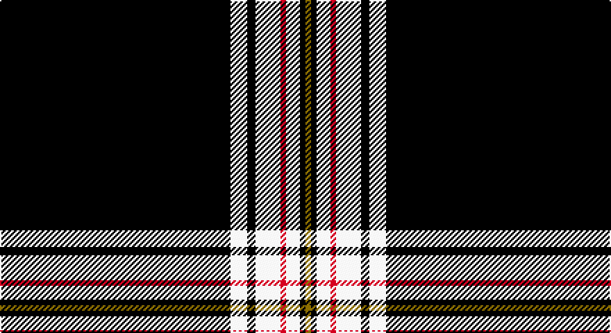 K/166 W12 K6 W18 R4 W10 K4 Y/4 tartan