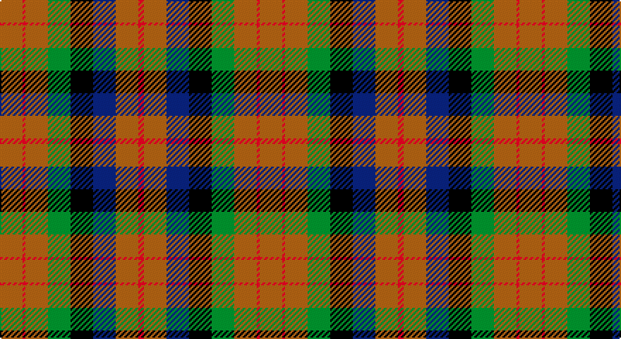 O/16 R2 O16 G16 K16 DB16 O16 R/4 tartan