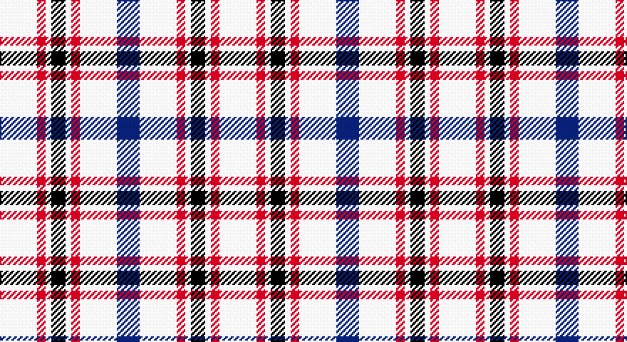 W/26 R6 W4 K10 W4 R6 W26 DB/16 tartan
