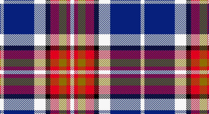 W/8 DB64 W24 K10 R18 Y16 R8 W/8 tartan