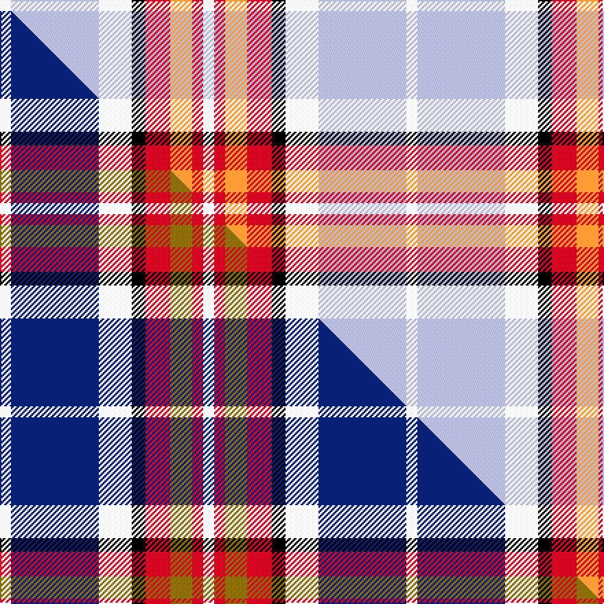 this sett (top) woven against the master sett (bottom)