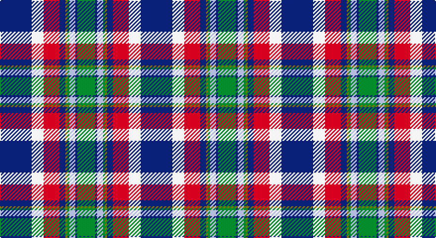 DB/32 W12 R16 DB6 Y2 G2 LB6 DB2 G/18 tartan