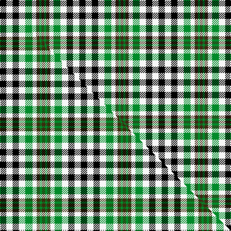 this sett (top) woven against the master sett (bottom)