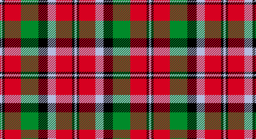 LB/4 K4 R28 G30 K16 LB14 R28 K4 LB/4 tartan