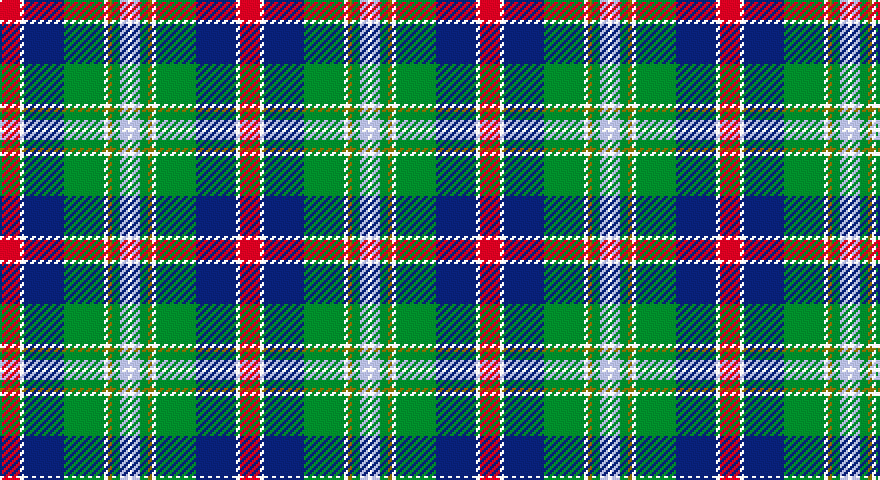 R/10 W2 DB20 G20 W2 Y2 G4 LB4 W/2 tartan