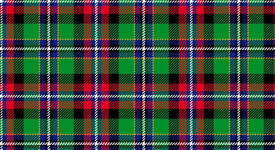 W/4 DB6 R12 K16 G24 LO2 DB8 K4 W/4 tartan