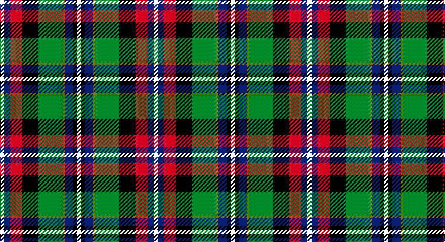 W/4 DB6 R12 K16 G24 Y2 DB8 K4 W/4 tartan