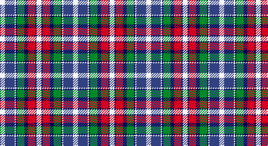 W/8 DBi16 W2 DB2 G12 DB6 R12 DB2 W/8 tartan