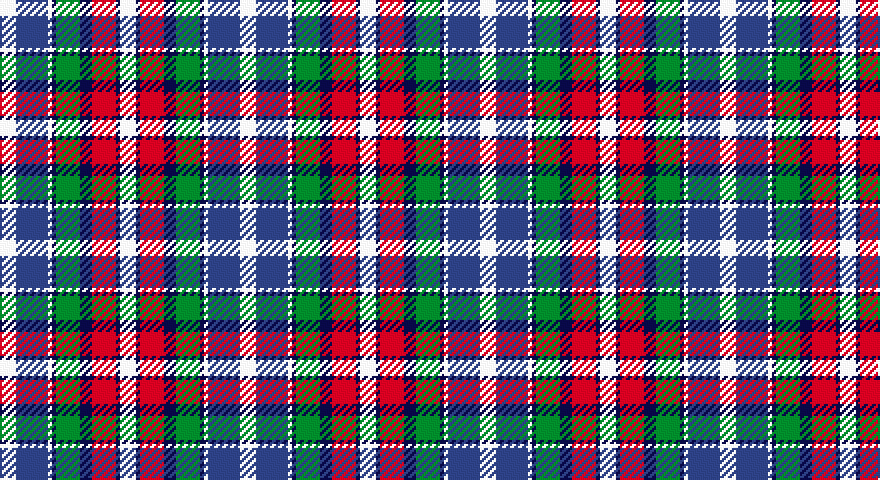 W/8 DBi16 W2 DB2 G12 DB6 R12 DB2 W/8 tartan